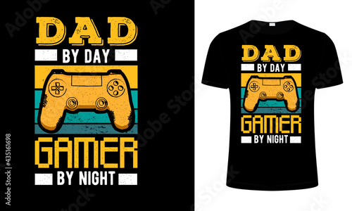 gamer dad T-shirt, Tshirt design, Gaming Tshirt design vector, Papa gaming T-shirt, Dad gamer T-shirt