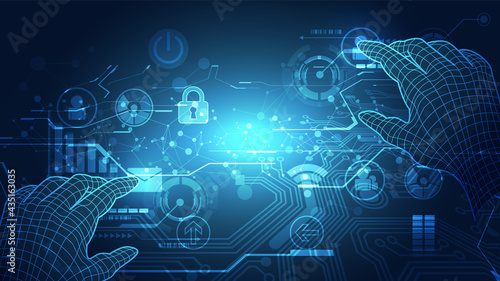 Vector, Touch the future,Interface technology, the future of user experience. abstract background