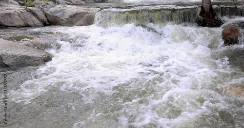 Hui Mea Khamin Waterfall, Kanchanabury, Thailand footage 4k video slow motion photo