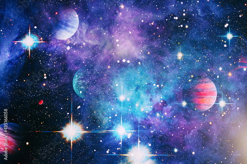 High quality space background. explosion supernova. Bright Star Nebula. Distant galaxy. Abstract image. Elements of this image furnished by NASA