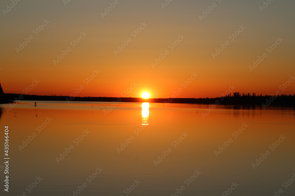 Sun Ready To Set, Elk Island National Park, Edmonton, Alberta
