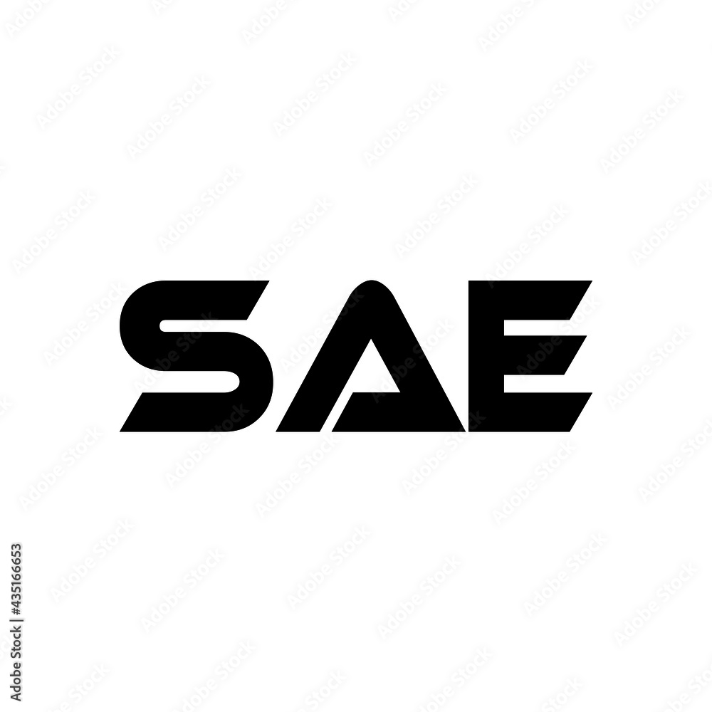 SAE letter logo design with white background in illustrator, vector logo modern alphabet font overlap style. calligraphy designs for logo, Poster, Invitation
