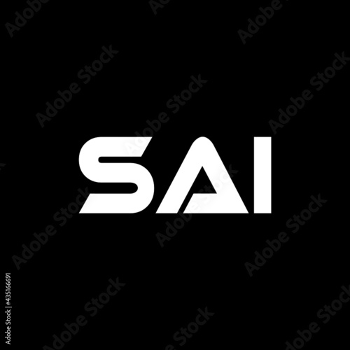 SAIZ letter logo design with black background in illustrator, vector logo modern alphabet font overlap style. calligraphy designs for logo, Poster, Invitation, etc photo