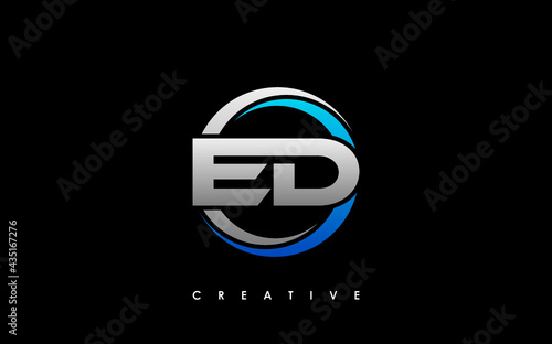 ED Letter Initial Logo Design Template Vector Illustration