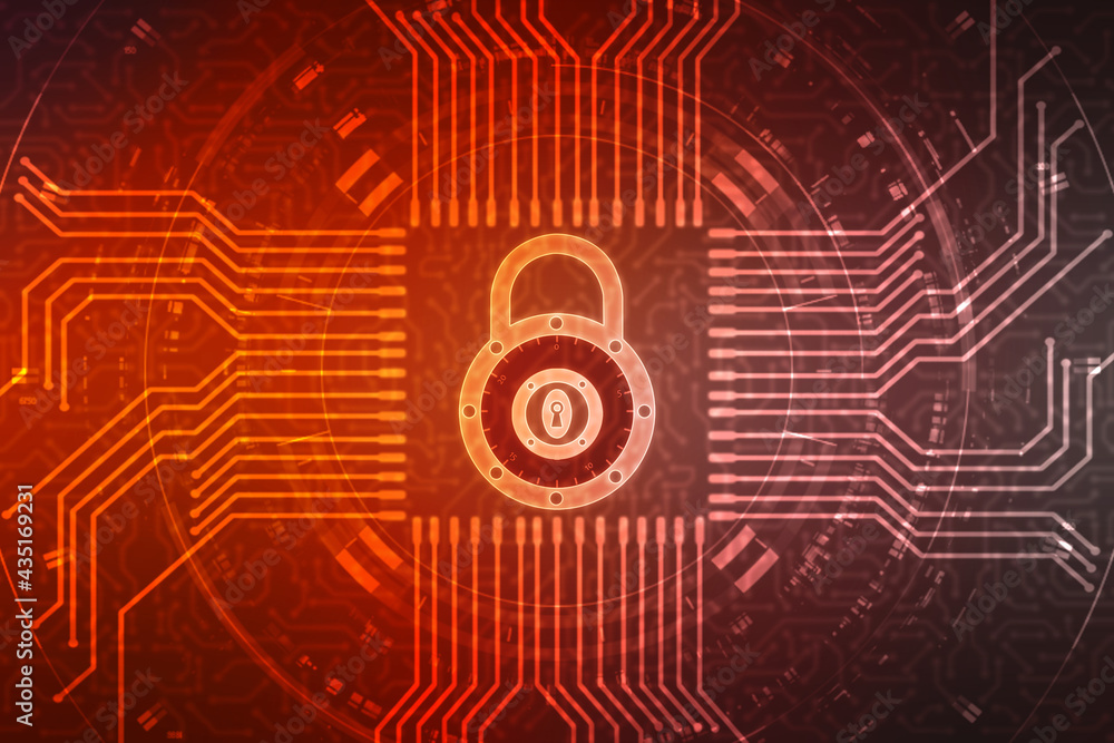 Closed Padlock on technology background, Technology security concept. Modern safety digital background. Lock Protection system, Cyber Security or internet network protection Closed Padlock on technology background, Technology security concept. Modern safety digital background. Lock Protection system, Cyber Security or internet network protection