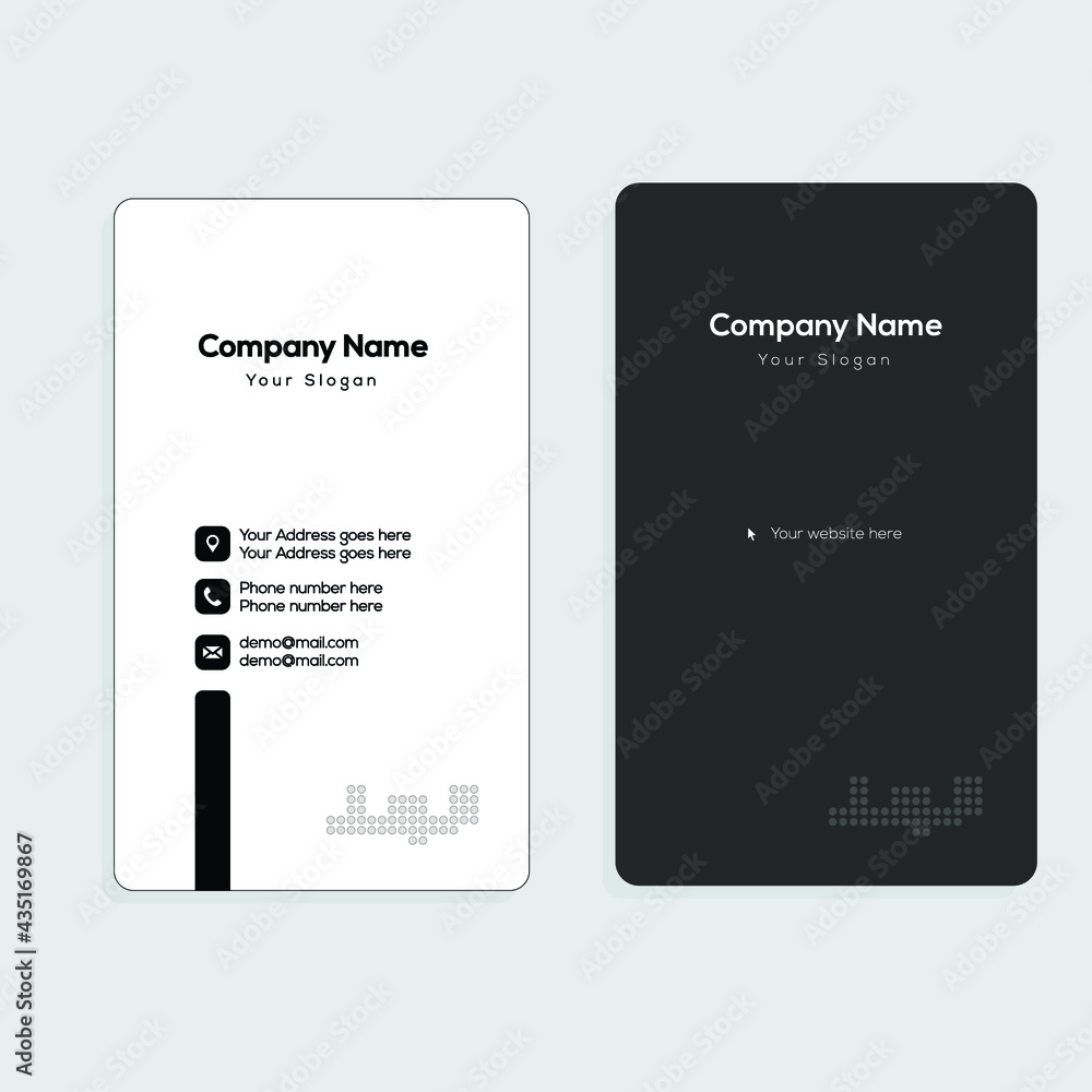 Fototapeta premium black and white business card idea