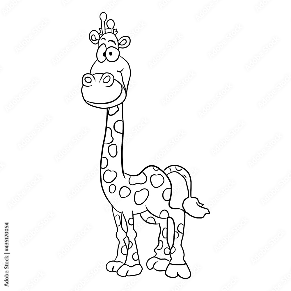 Fototapeta premium Coloring for children animals giraffe 
