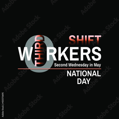 National Third Shift Workers Day  . Geometric design suitable for greeting card poster and banner
