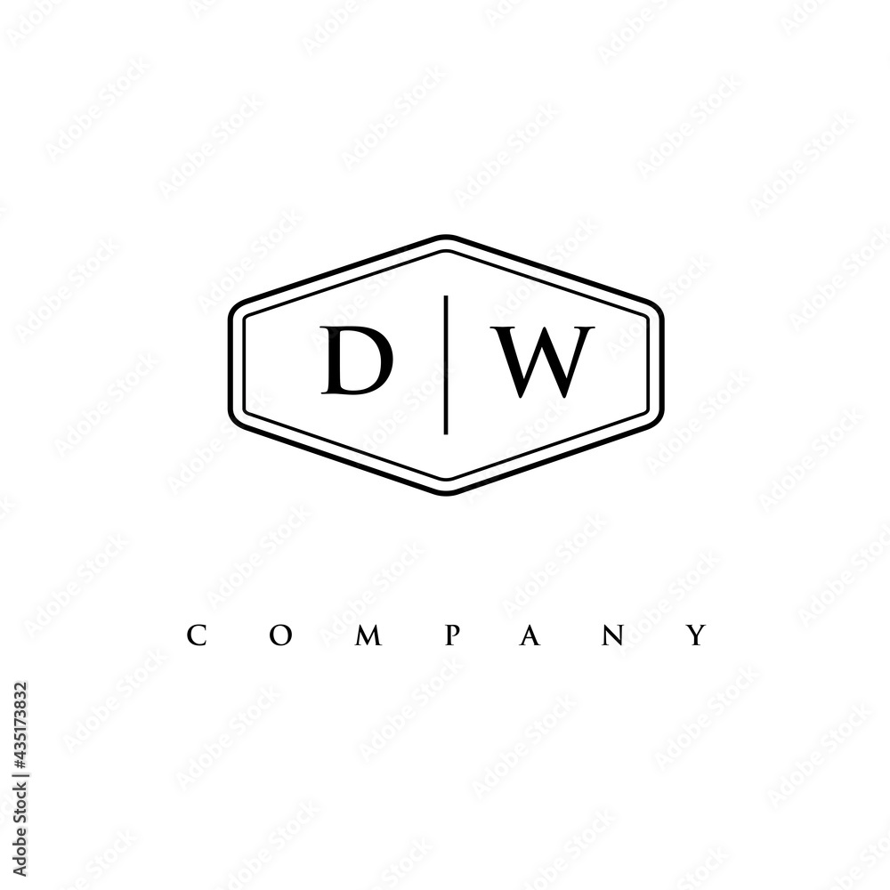 initial DW logo design vector initial DW logo design vector