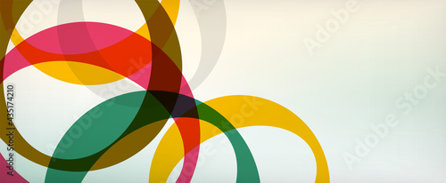 Ring geometric shapes, o letter repetition wallpaper. Abstract background for business or technology presentations, internet posters or web brochure covers