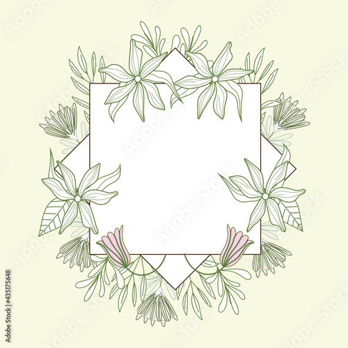 cute flowers frame