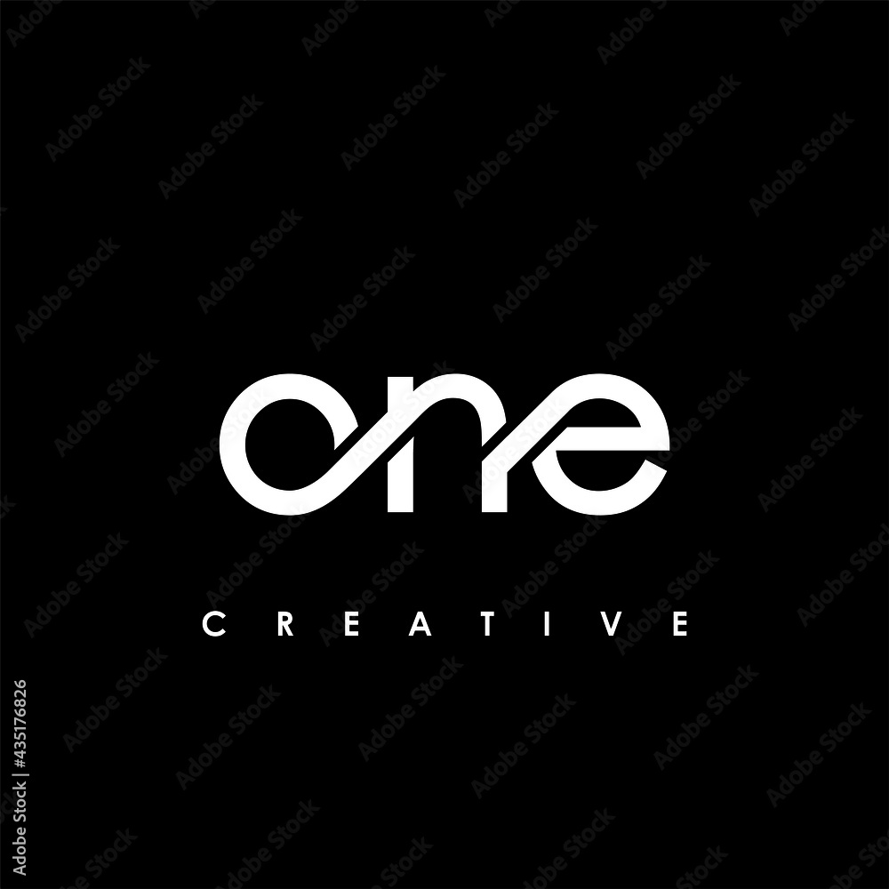 ONE Letter Initial Logo Design Template Vector Illustration - obrazy, fototapety, plakaty 