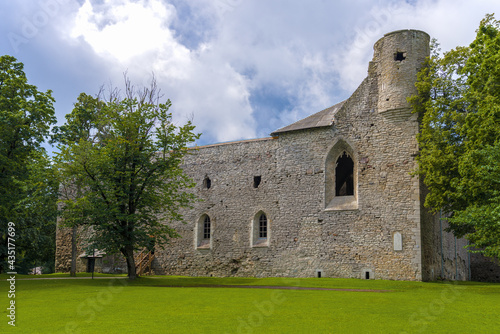 Ruins of a medieval Cistercian castle-monastery in Padise on a cloudy August day. Estonia photo