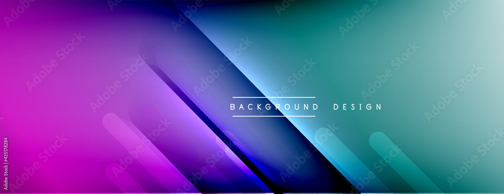 Fototapeta premium Dynamic lines abstract background. 3D shadow effects and fluid gradients. Modern overlapping forms