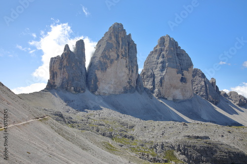 View of the north faces of the Tre Cime  Italy