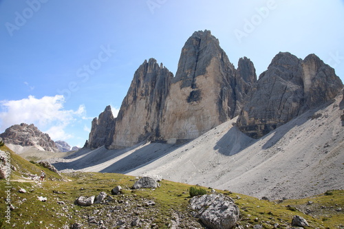 View of the north faces of the Tre Cime, Italy