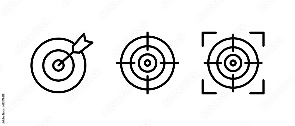 First Target Symbol Target icon set. Target symbol vector Stock-Vektorgrafik | Adobe Stock