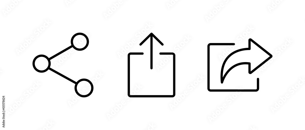Share icon Set, Share Symbol vector Share icon Set, Share Symbol vector