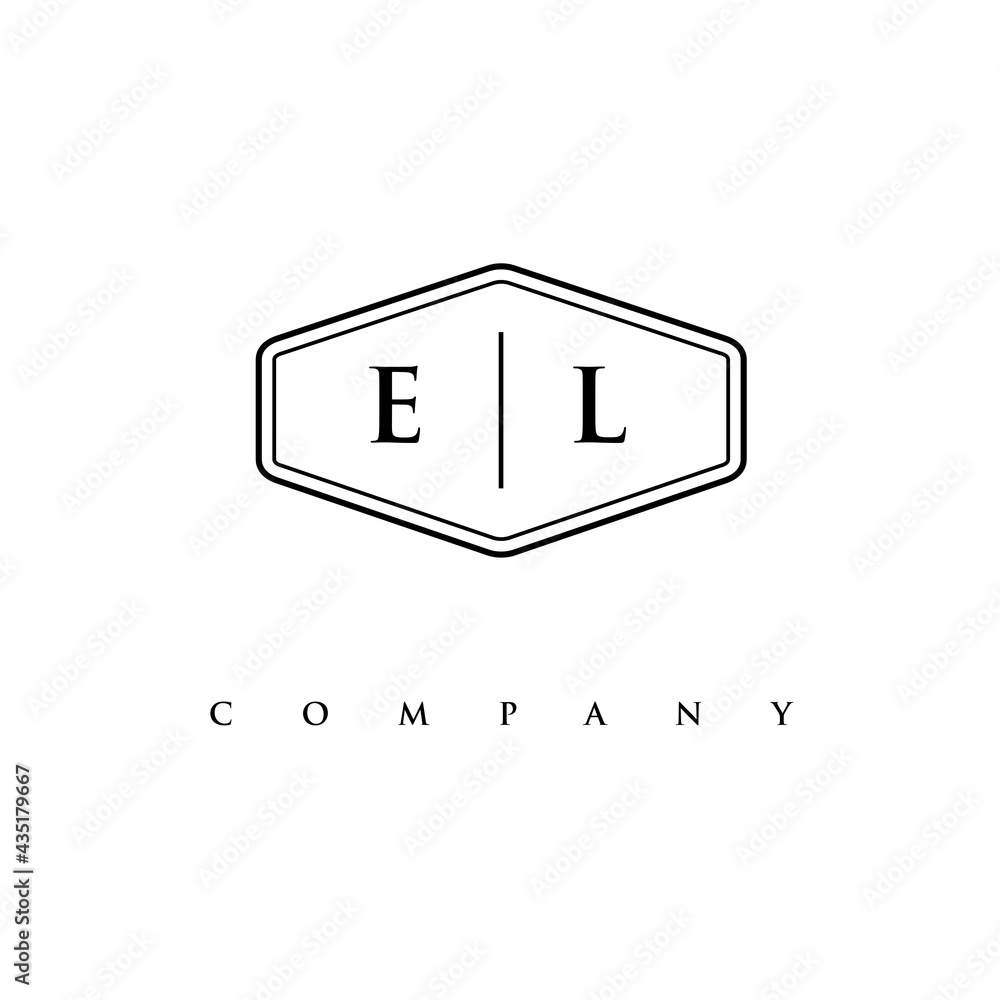 initial EL logo design vector initial EL logo design vector