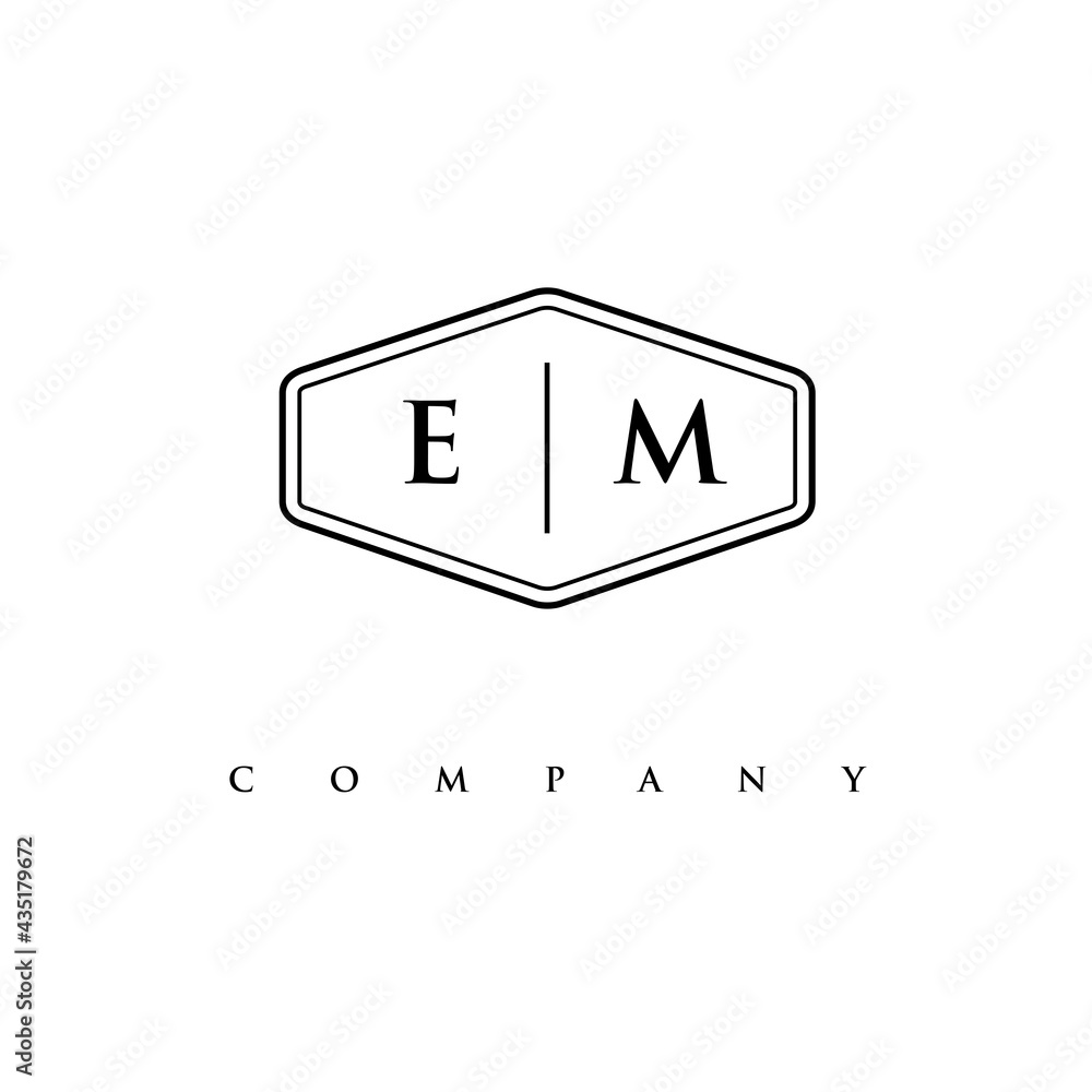initial EM logo design vector initial EM logo design vector