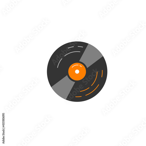 vinyl record isolated on white