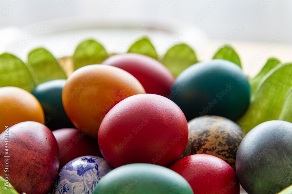 Easter Basket with Painted Eggs. Easter Basket with Painted Eggs.