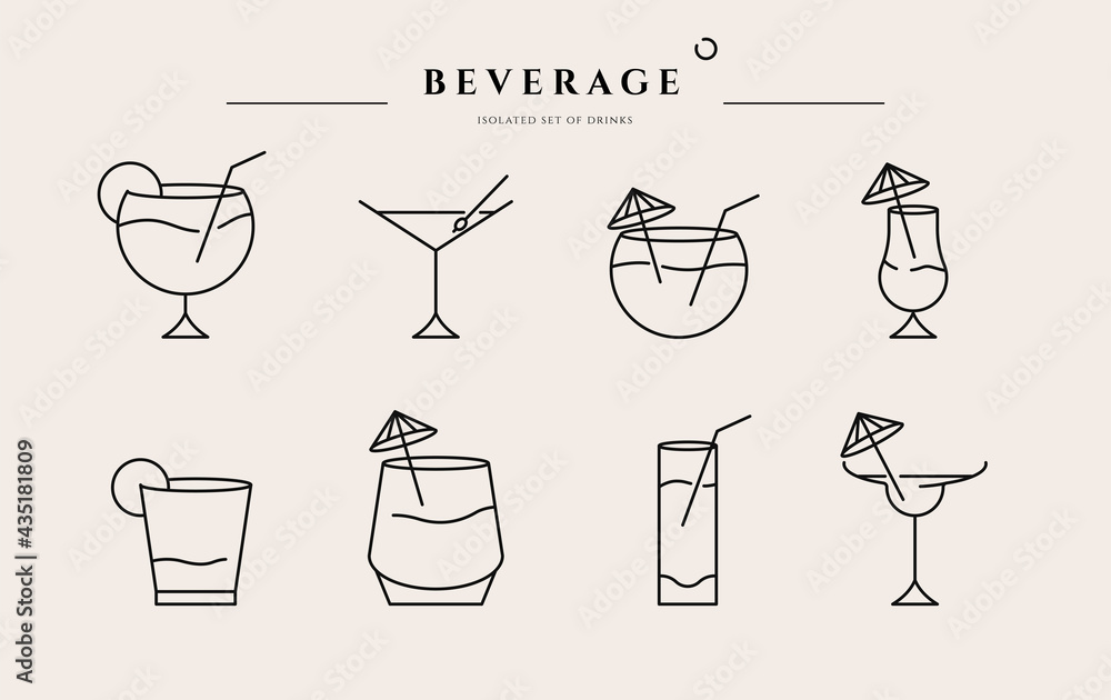Photos Beverage thin line icon