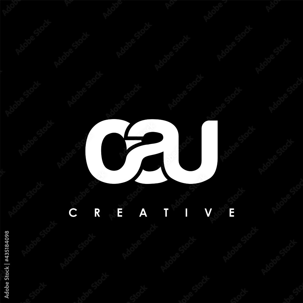 Fototapeta premium OAU Letter Initial Logo Design Template Vector Illustration