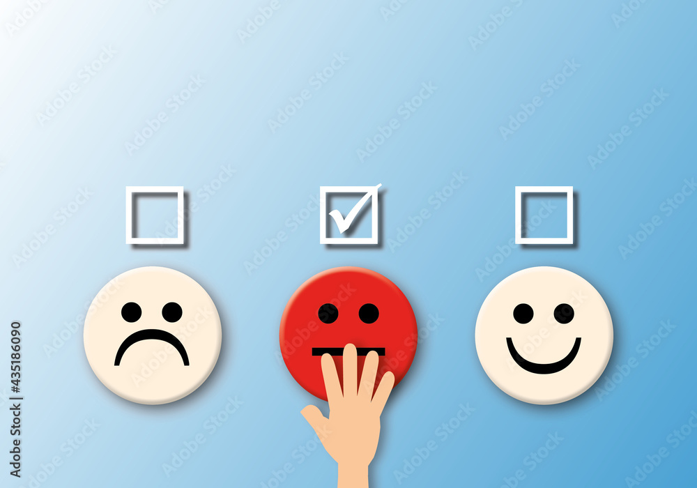 Business ratings, Customer satisfaction survey concept, Mark In the gaps according to the face on circle. paper cut style. Business ratings, Customer satisfaction survey concept, Mark In the gaps according to the face on circle. paper cut style.