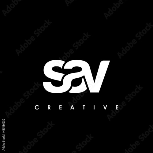 SAV Letter Initial Logo Design Template Vector Illustration