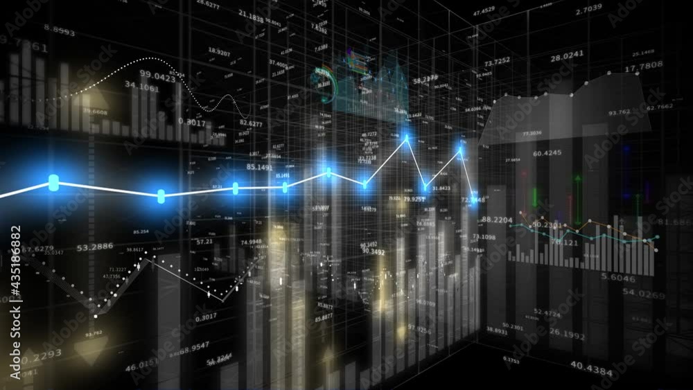 4K financial stock chart;Business tech digital Data trend hud Graph;Financial business diagram with charts and stock numbers showing profits and losses over time dynamically. 4K financial stock chart;Business tech digital Data trend hud Graph;Financial business diagram with charts and stock numbers showing profits and losses over time dynamically.