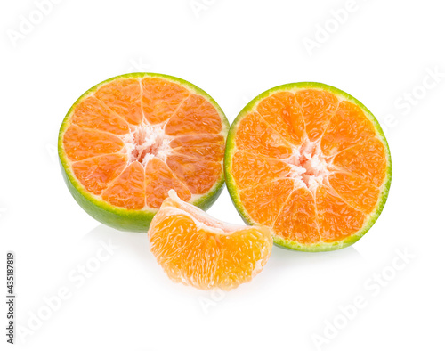 orange fruit isolated on white background.