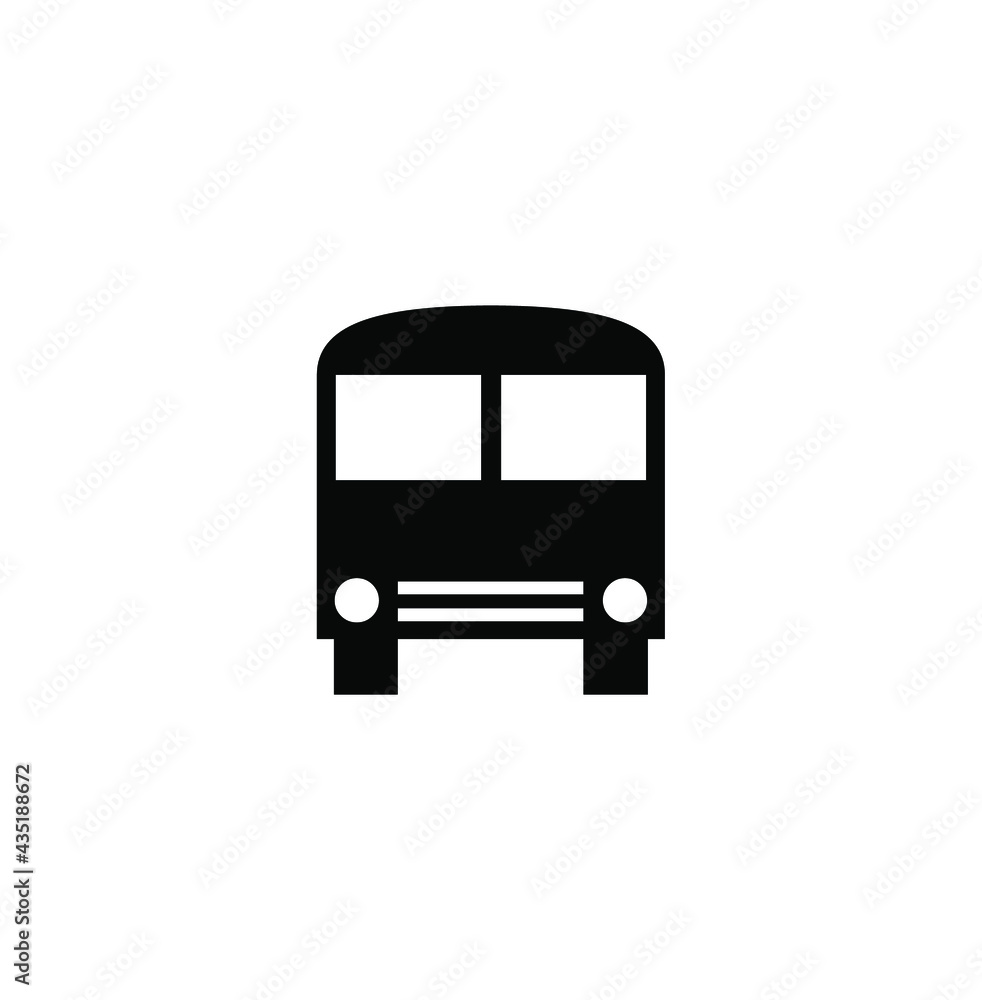 Black and white bus vector. Simple bus icon. Black and white bus vector. Simple bus icon.