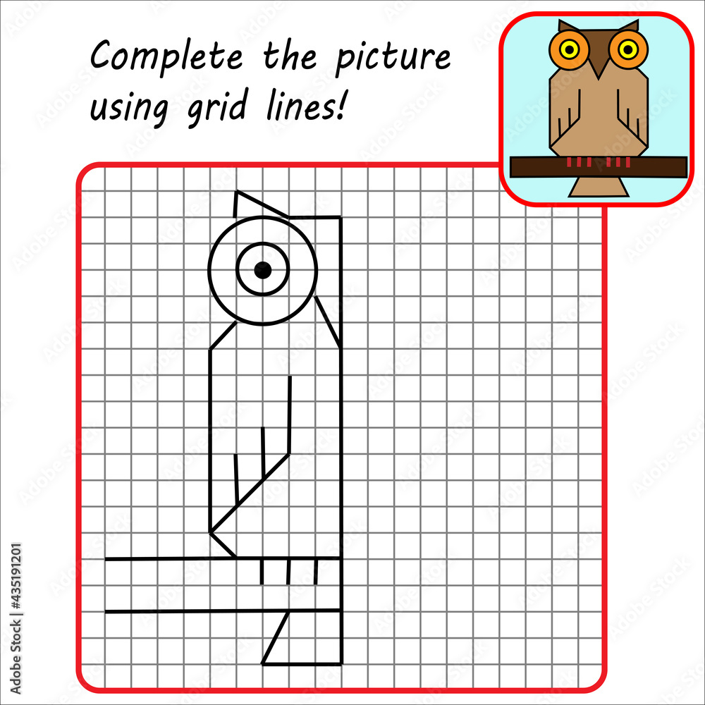 Worksheet easy guide to drawing cartoon owl. Simple step-by-step drawing  tutorial for kids. Stock Vector | Adobe Stock