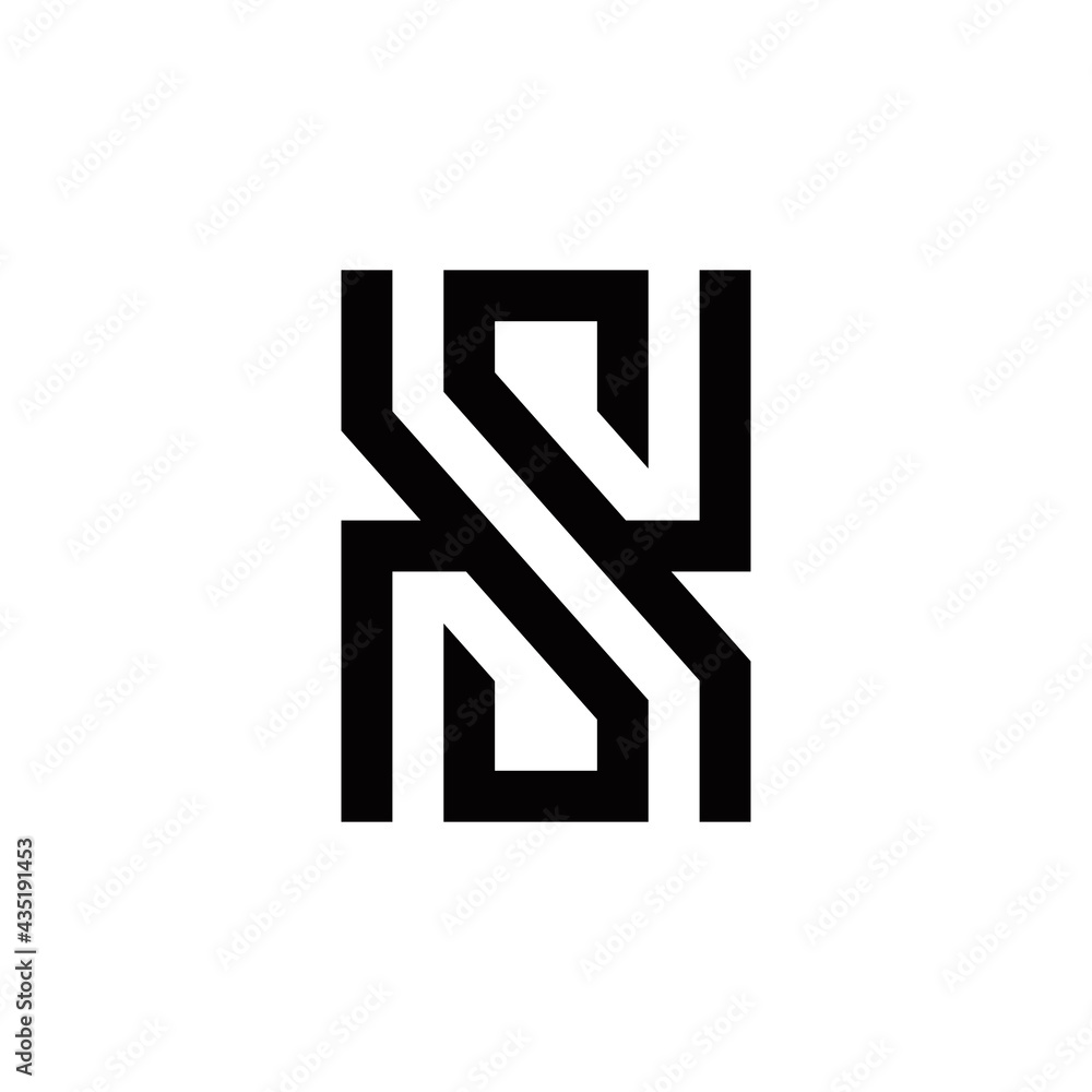 Obraz premium h s sh hs initial logo design vector template