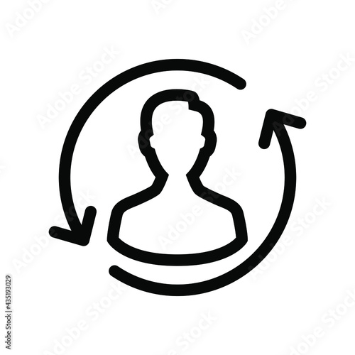 Account with arrow icon
