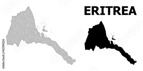 Konstfotografi Polygonal mesh map of Eritrea in high detail resolution