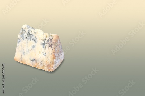 Canvas Print stilton cheese over matching colour background