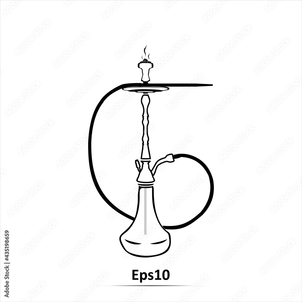 Hookah, Shisha icon. Vector illustration. Eps10 Hookah, Shisha icon. Vector illustration. Eps10