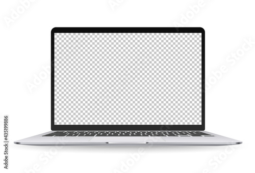 Modern personal computer monitor with empty screen. You can place your design