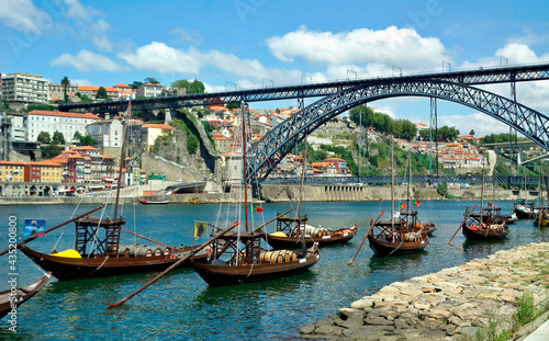 Panoramic view Porto with Douro river 