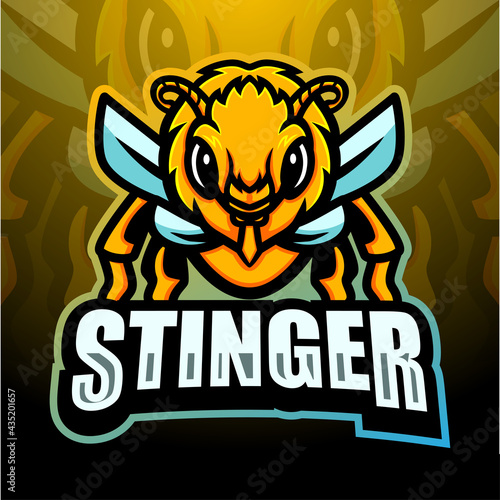 Stinger mascot esport logo design