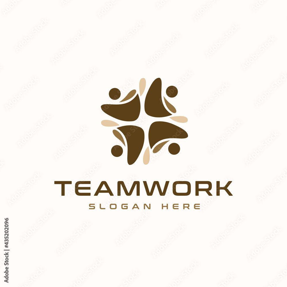 Teamwork Abstract Logo Template. Vector Illustration Teamwork Abstract Logo Template. Vector Illustration