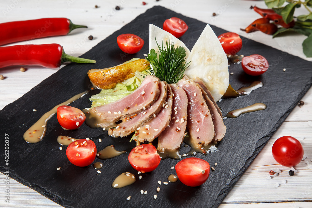 Roasted duck breast fillet with vegetables Roasted duck breast fillet with vegetables