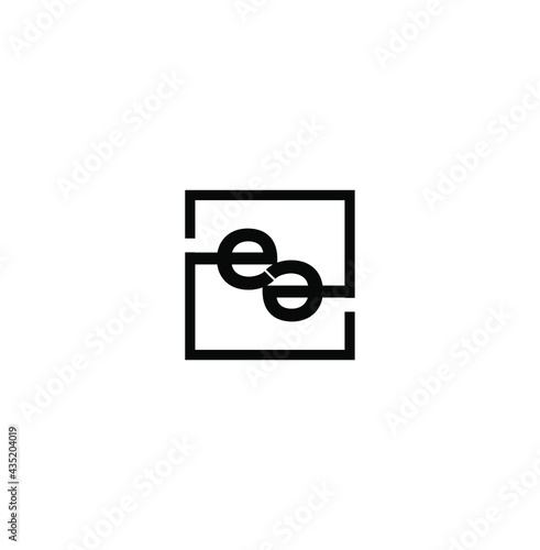 ee Company initial letter monogram. ee logo. ee letters typography.