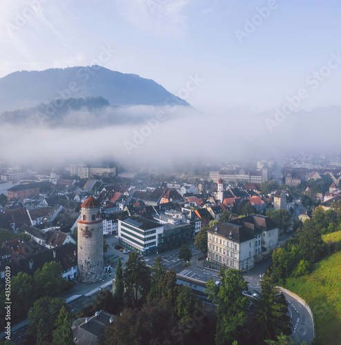 Obraz na płótnie Early morning in Feldkirch, Austria w salonie