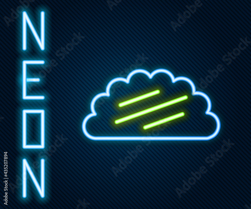 Glowing neon line Taco with tortilla icon isolated on black background. Traditional mexican fast food menu. Colorful outline concept. Vector Illustration