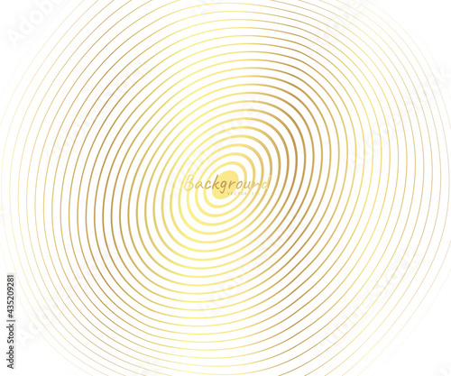Gold luxurious circle pattern with golden wave lines over. Abstract background  vector illustration