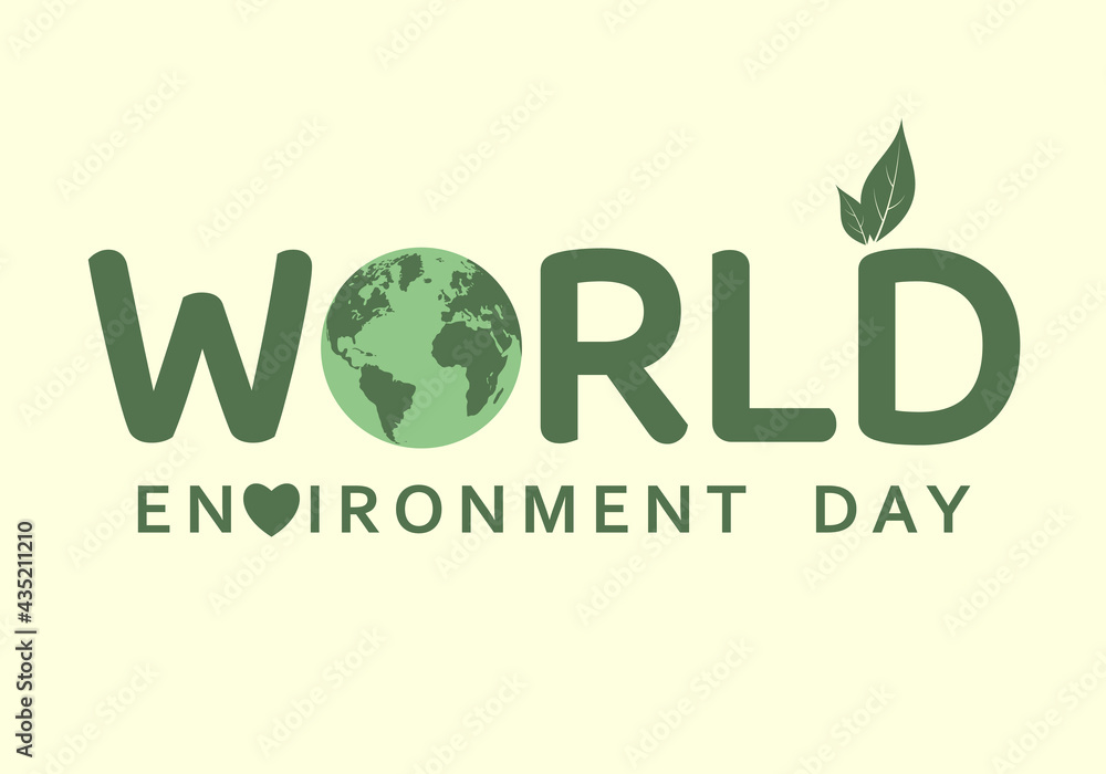 Fototapeta premium World Environment Day. Eco friendly design. Vector illustration.