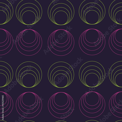 Vector Vintage Circles seamless patter collection